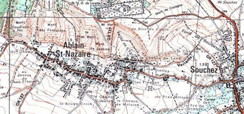 Ablain-Saint-Nazaire (carte IGN)