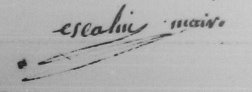 Escalin, maire de Charmensac (signature)