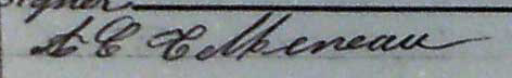 MENEAU Aristide Charles Théodore (signature)
