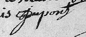 Signature de Jean Baptiste Dupont